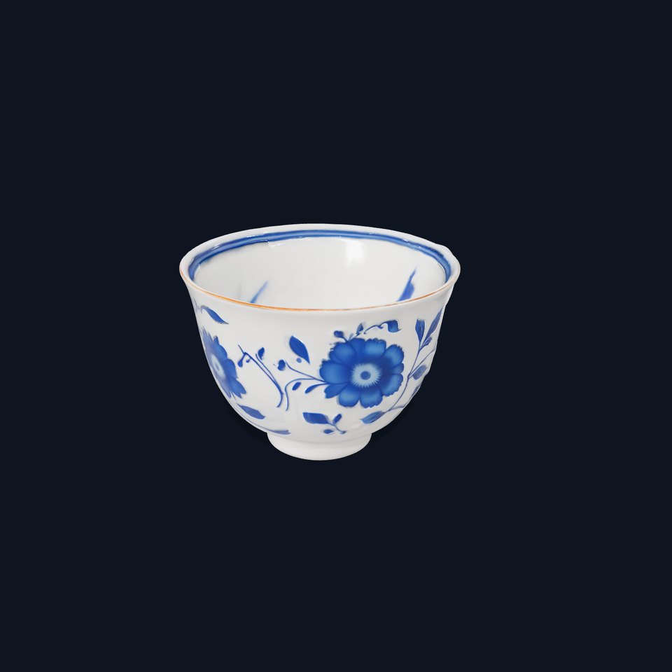 Vintage Floral Teacup model pack